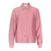 Oversized Shirt Blouse in Mesa Rose Kaffe , Pink , Dames