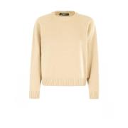 Zachte Wol Crewneck Sweater Max Mara , Beige , Dames