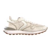 Beige Race Man Sneakers Voile Blanche , Beige , Heren