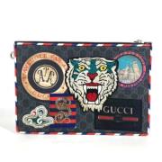 Pre-owned Canvas clutches Gucci Vintage , Gray , Dames