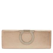 Pre-owned Leather clutches Salvatore Ferragamo Pre-owned , Beige , Dam...