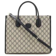 Pre-owned Canvas gucci-bags Gucci Vintage , Beige , Dames