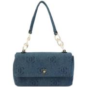 Pre-owned Denim chanel-bags Chanel Vintage , Blue , Dames