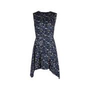 Pre-owned Silk dresses Louis Vuitton Vintage , Blue , Dames