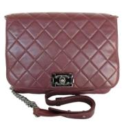 Pre-owned Leather chanel-bags Chanel Vintage , Red , Dames