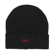 Zwarte Logo Beanie Hoed Propaganda , Black , Heren