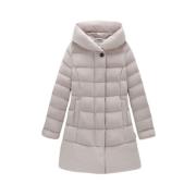 Gewatteerde donsjas met grote capuchon Woolrich , Beige , Dames