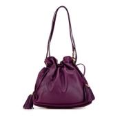 Pre-owned Leather shoulder-bags Loewe Pre-owned , Purple , Dames