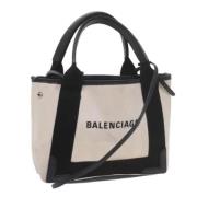 Pre-owned Canvas handbags Balenciaga Vintage , Beige , Dames