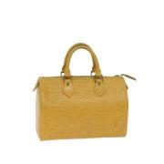 Pre-owned Leather handbags Louis Vuitton Vintage , Yellow , Dames