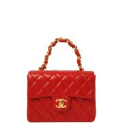 Pre-owned Fabric handbags Chanel Vintage , Red , Dames