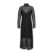 Zwarte Kant Jurk Maryannepw Stijl Part Two , Black , Dames