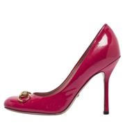 Pre-owned Leather heels Gucci Vintage , Purple , Dames