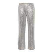 Paillet Straight-Leg Zilveren Broek Part Two , Gray , Dames