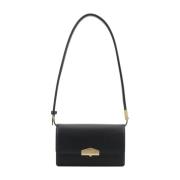 Zwarte Anjou Crossbody Tas Pourchet Paris , Black , Dames