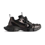 Zwarte Mesh Sneakers met Metallic Effect Balenciaga , Black , Dames