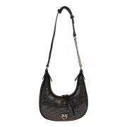 Stijlvolle Mini Hobo Tas Pinko , Black , Dames