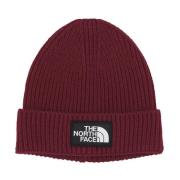 Logo Box Cuffed Beanie Boysenberry Hat The North Face , Red , Unisex