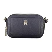 Blauwe Logo Schoudertas Tommy Hilfiger , Blue , Dames