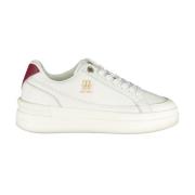 Witte Vetersneaker met Contrastdetails Tommy Hilfiger , White , Dames