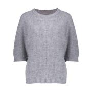 Pullover met lurex en korte mouwen Geisha , Gray , Dames