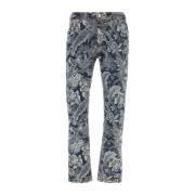 Geborduurde Denim Jeans Etro , Multicolor , Heren