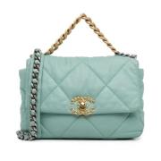 Pre-owned Leather chanel-bags Chanel Vintage , Blue , Dames