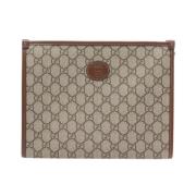 Pre-owned Leather gucci-bags Gucci Vintage , Beige , Dames