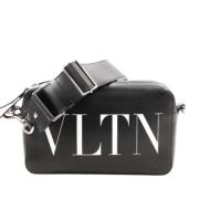 Pre-owned Leather handbags Valentino Vintage , Black , Dames