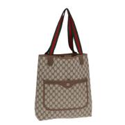 Pre-owned Leather totes Gucci Vintage , Beige , Dames