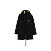 Capuchon Parka Regenjas Munich , Black , Heren