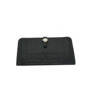 Pre-owned Leather wallets Hermès Vintage , Black , Dames