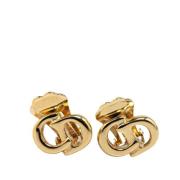 Pre-owned Metal earrings Dior Vintage , Yellow , Dames