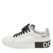 Pre-owned Leather sneakers Dolce & Gabbana Pre-owned , White , Dames