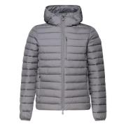 Gewatteerde Hoodiejas Midden Grijs Save The Duck , Gray , Heren