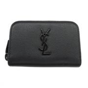 Pre-owned Leather wallets Yves Saint Laurent Vintage , Black , Dames