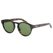 Oakland Zonnebril Groen Havana Frame Off White , Multicolor , Unisex