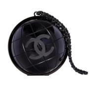 Pre-owned Leather clutches Chanel Vintage , Black , Dames