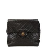 Pre-owned Leather chanel-bags Chanel Vintage , Black , Dames