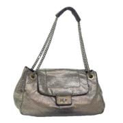 Pre-owned Leather chanel-bags Chanel Vintage , Gray , Dames