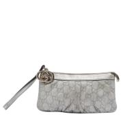 Pre-owned Leather clutches Gucci Vintage , Gray , Dames