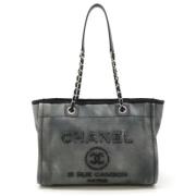 Pre-owned Canvas chanel-bags Chanel Vintage , Black , Dames