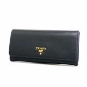 Pre-owned Leather wallets Prada Vintage , Black , Dames