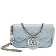 Pre-owned Leather shoulder-bags Gucci Vintage , Blue , Dames