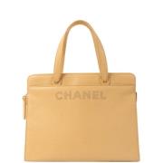 Pre-owned Leather chanel-bags Chanel Vintage , Beige , Dames