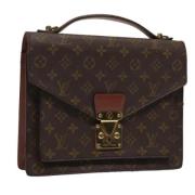 Pre-owned Canvas handbags Louis Vuitton Vintage , Brown , Dames