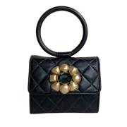 Pre-owned Leather chanel-bags Chanel Vintage , Blue , Dames