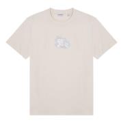 Korte Mouw Ronde Hals T-shirt Burberry , Beige , Heren