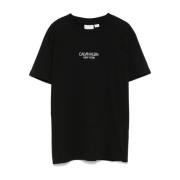 Zwarte T-shirts en Polos Calvin Klein , Black , Dames