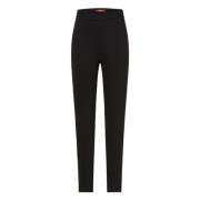 Zwarte Jersey Broek Max Mara , Black , Dames